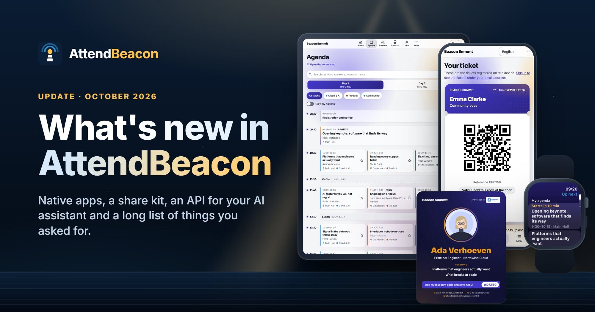What's new in AttendBeacon: native apps, a share kit, an API and a lot of your ideas